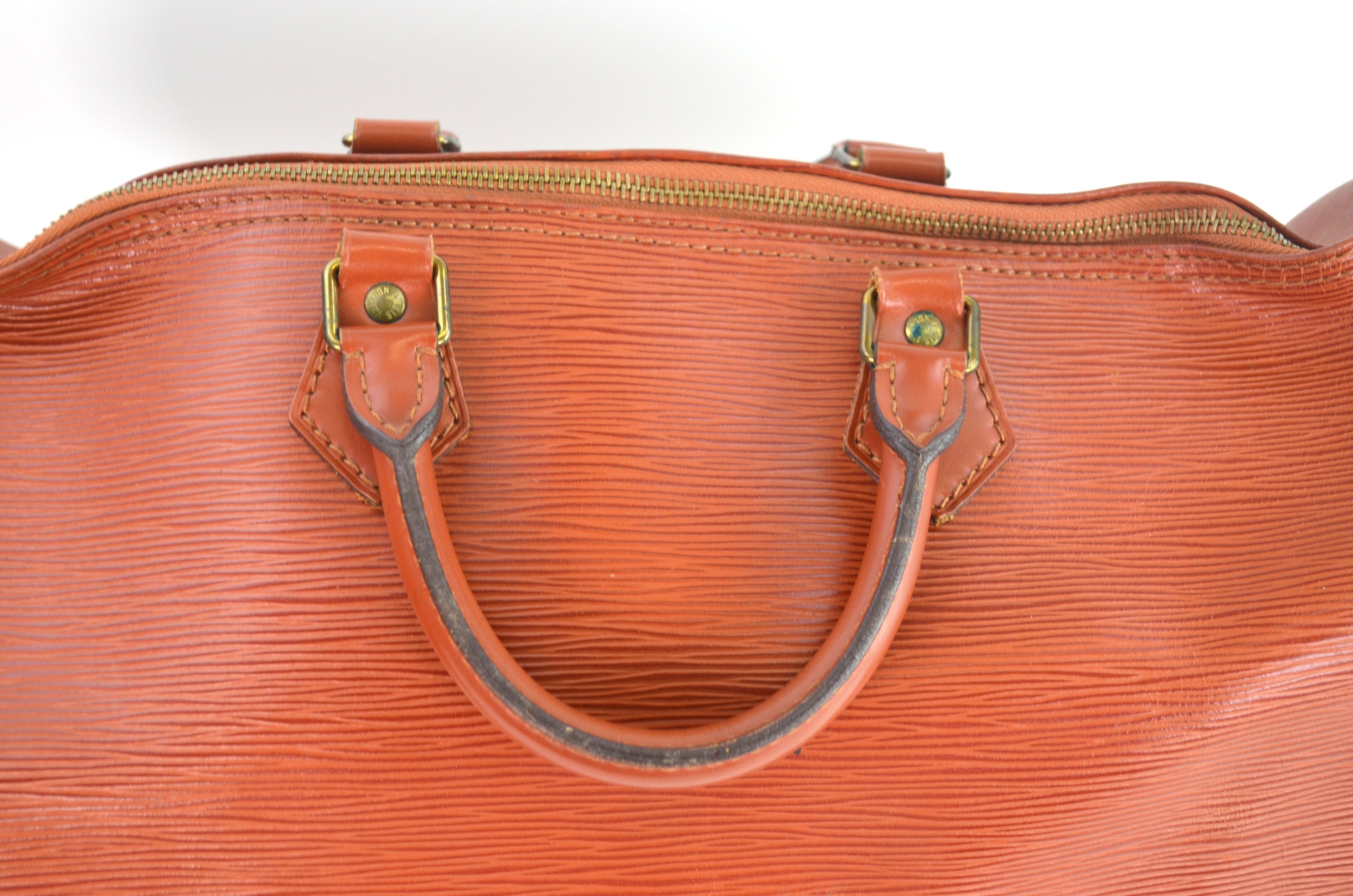 Louis Vuitton Speedy Handtasche Epi Leder Cognac Braun Vintage