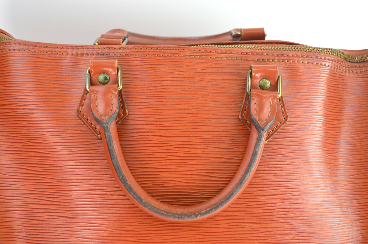 Louis Vuitton Speedy Handtasche Epi Leder Cognac Braun Vintage