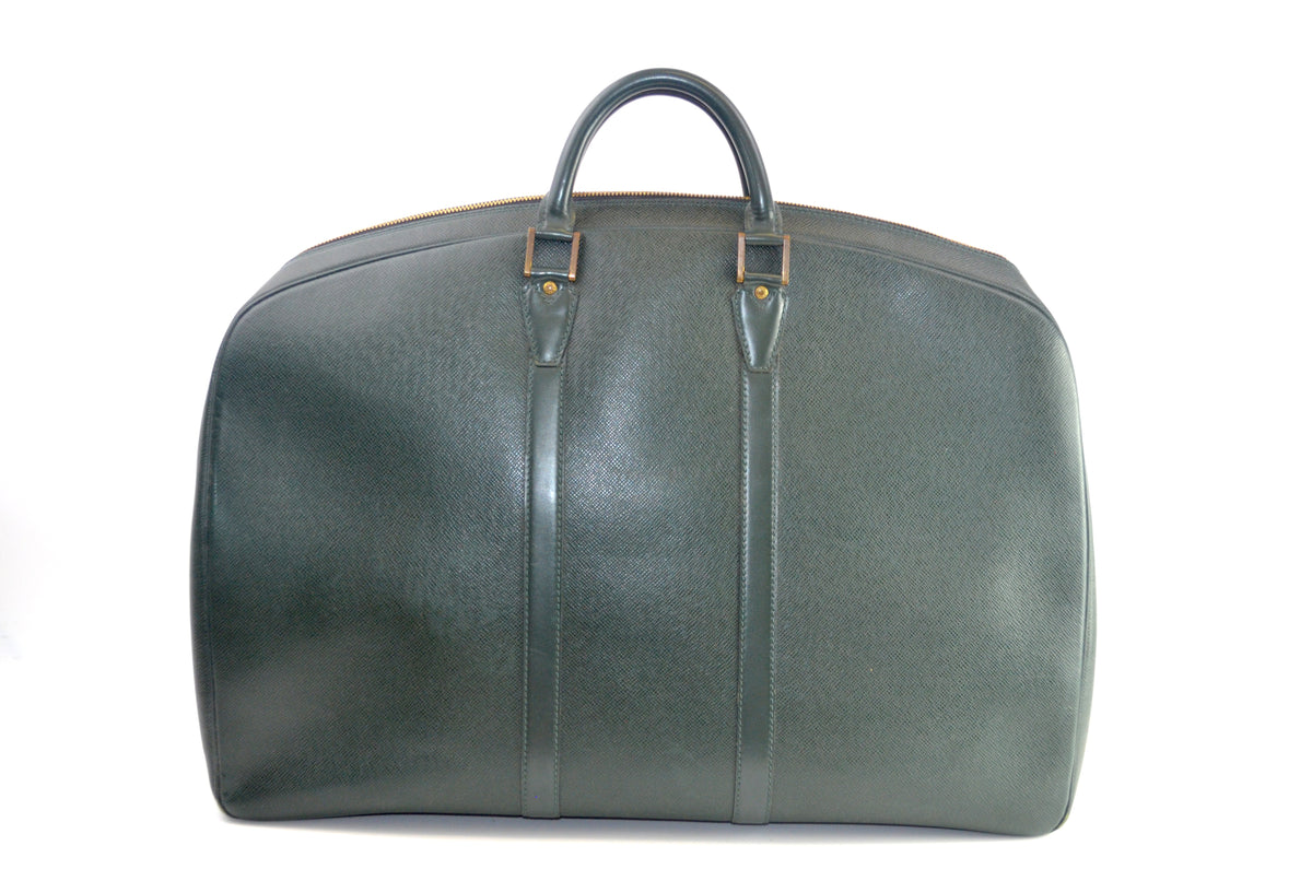 Louis Vuitton Kendall Reisetasche Taiga Leder Grün Vintage