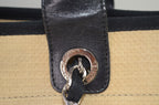 Chanel Deauville Tote Beige Canvas Schwarz