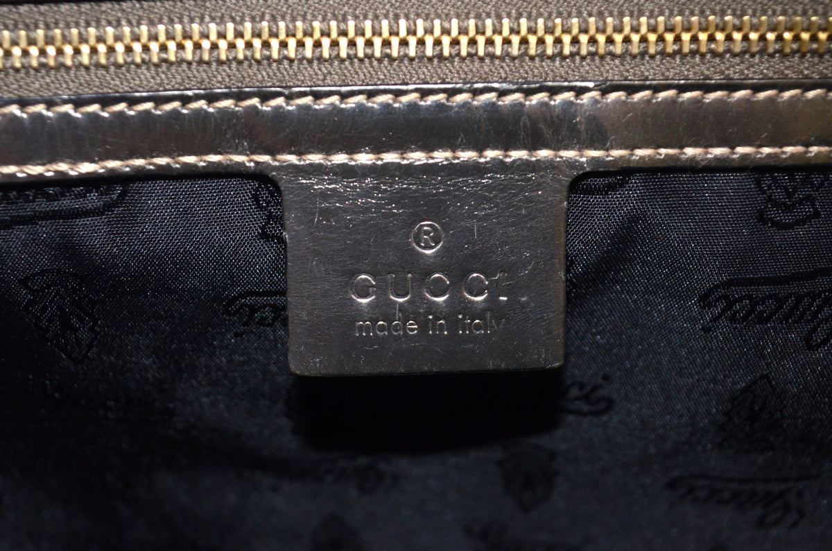 Gucci Bamboo Pop Lackleder Schwarz Metallic