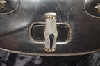 Gucci Bamboo Pop Lackleder Schwarz Metallic