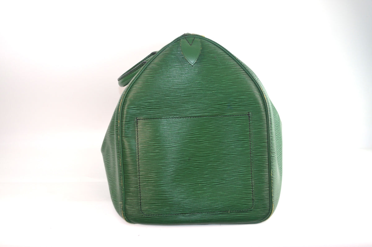 Louis Vuitton Keepall Epi Leder Grün Reisetasche
