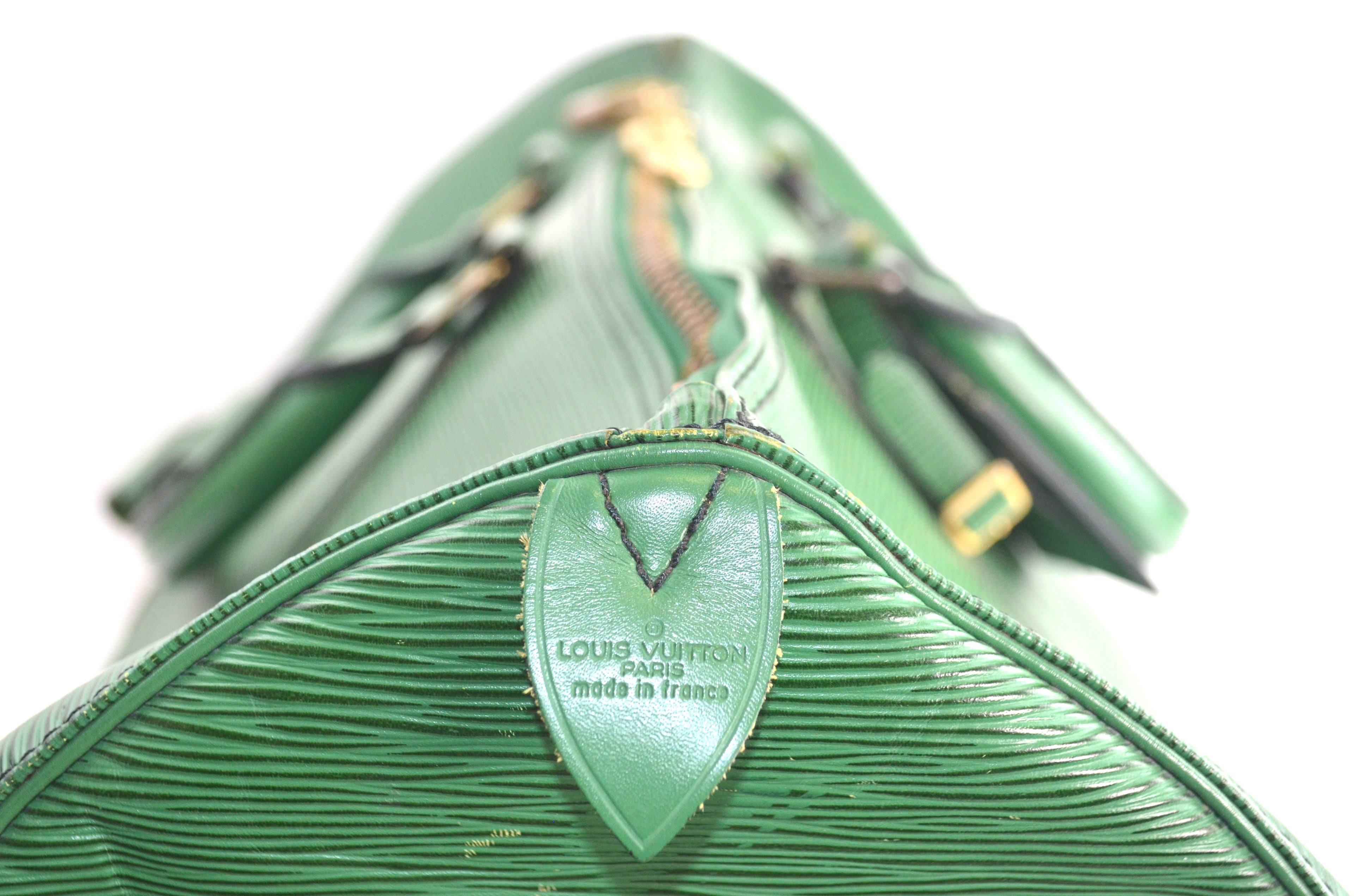 Louis Vuitton Keepall Epi Leder Grün Reisetasche