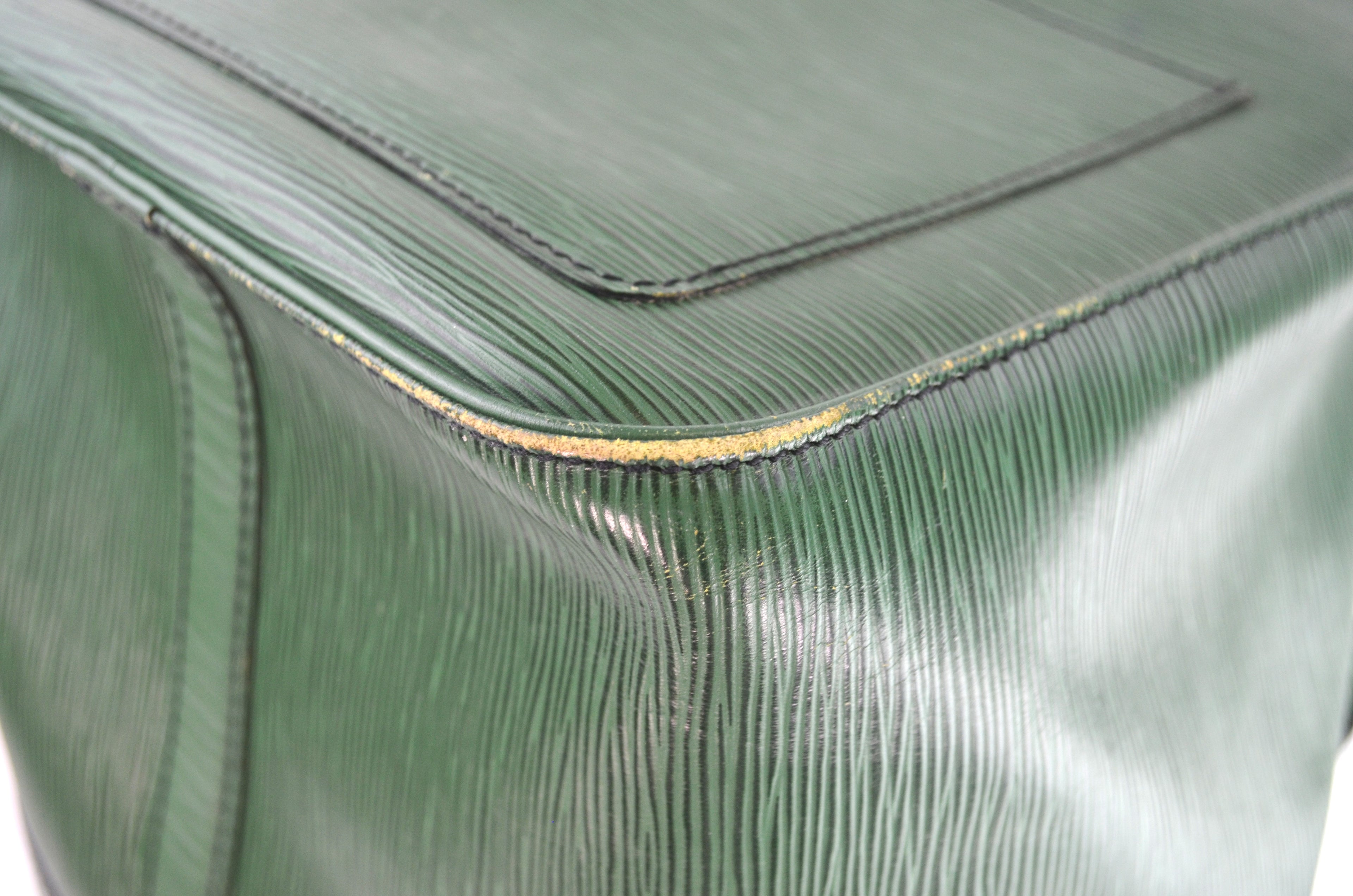 Louis Vuitton Keepall Epi Leder Grün Reisetasche