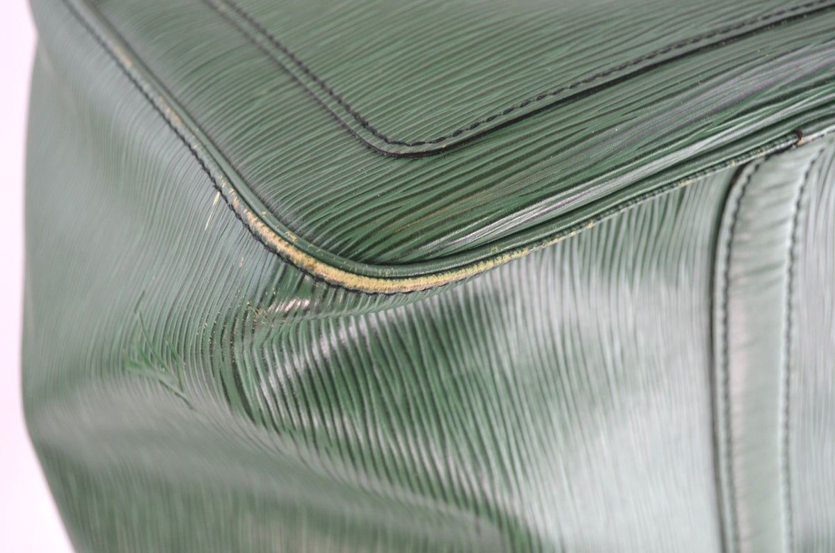 Louis Vuitton Keepall Epi Leder Grün Reisetasche