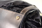 Gucci Bamboo Pop Lackleder Schwarz Metallic