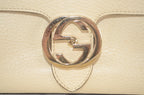 Gucci Interlocking G Shoulder Bag Leder Creme