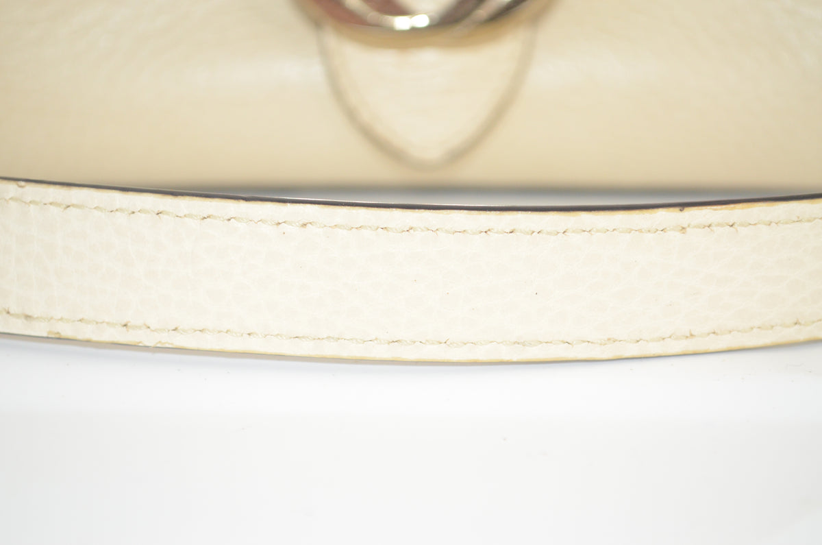 Gucci Interlocking G Shoulder Bag Leder Creme