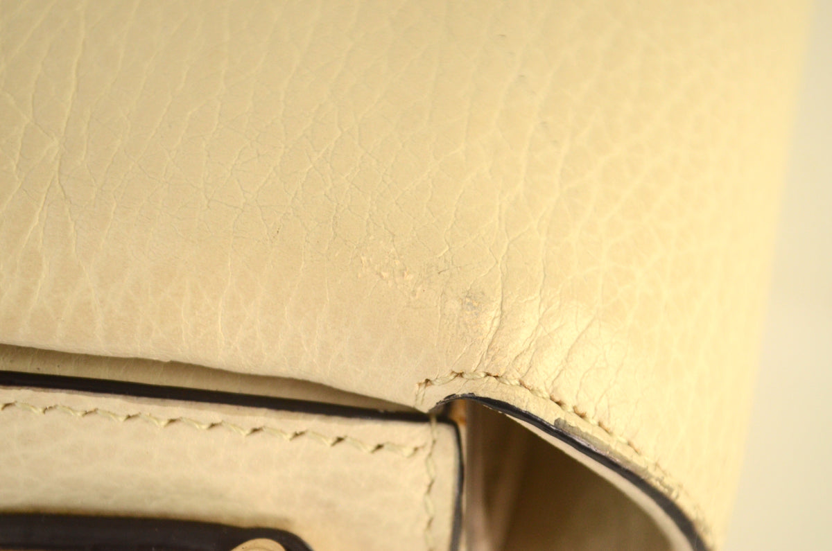 Gucci Interlocking G Shoulder Bag Leder Creme
