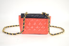Chanel Mini Flap Bag Schwarz Korallrot