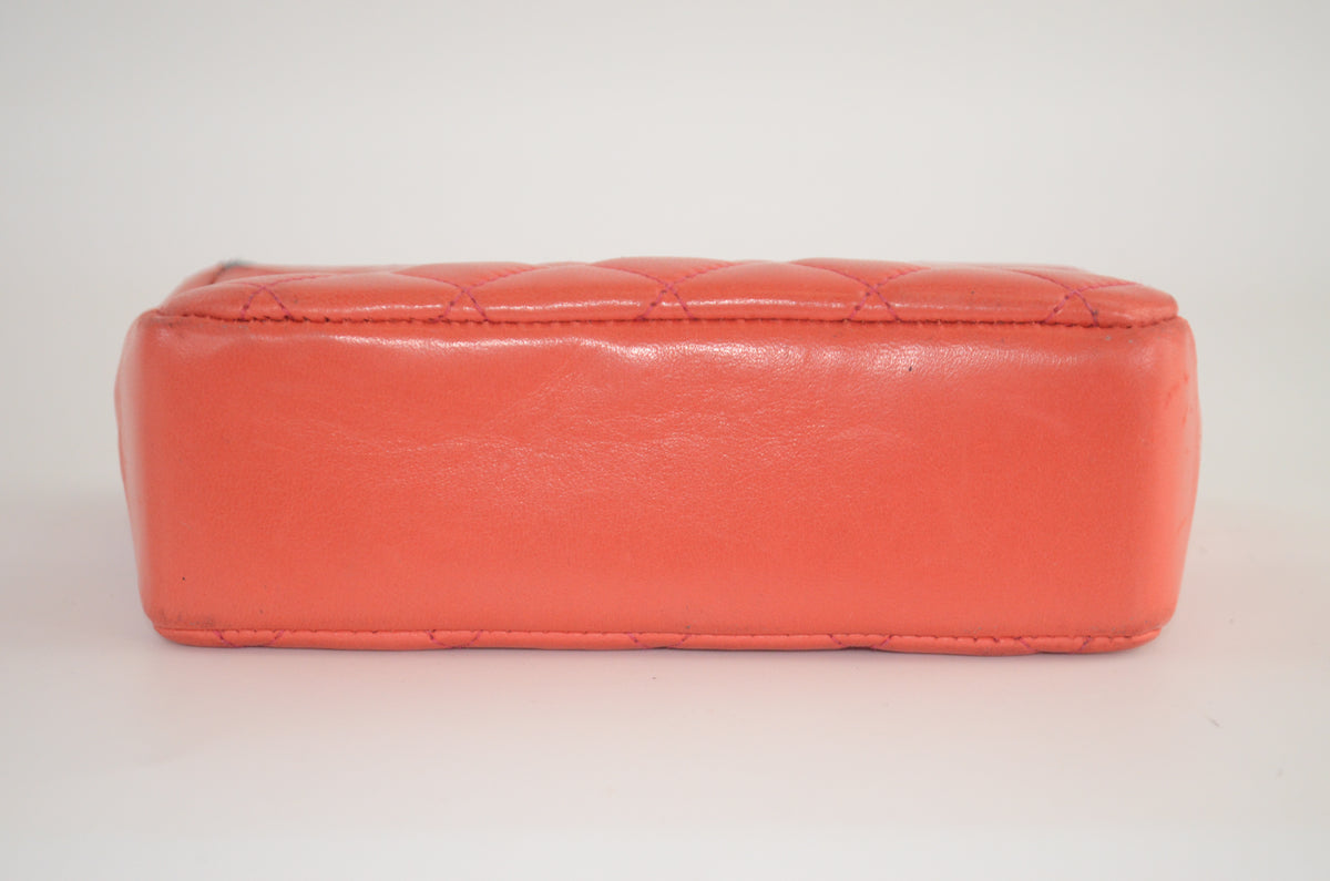 Chanel Mini Flap Bag Schwarz Korallrot