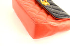 Chanel Mini Flap Bag Schwarz Korallrot