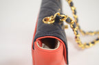 Chanel Mini Flap Bag Schwarz Korallrot