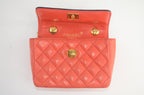 Chanel Mini Flap Bag Schwarz Korallrot