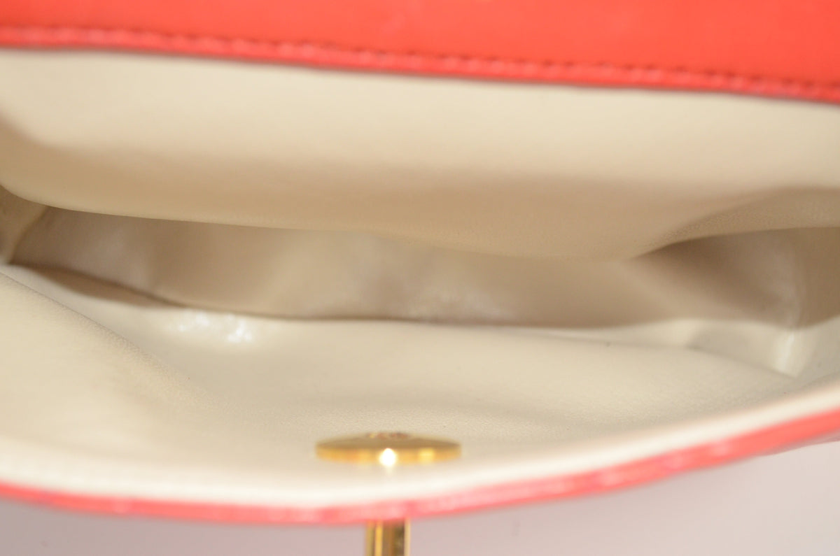 Chanel Mini Flap Bag Schwarz Korallrot