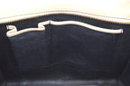 Celine Luggage Tote Bag Leder Beige Schwarz