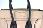 Celine Luggage Tote Bag Leder Beige Schwarz