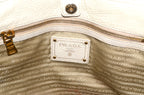 Prada Vitello Daino Tote Bag Weiß