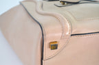 Celine Luggage Tote Bag Leder Beige Schwarz