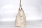 Prada Vitello Daino Tote Bag Weiß