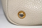Prada Vitello Daino Tote Bag Weiß