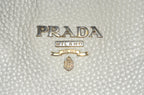 Prada Vitello Daino Tote Bag Weiß