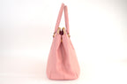 Prada Galleria Saffiano Lux Double Zip Tote Rosa