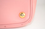 Prada Galleria Saffiano Lux Double Zip Tote Rosa