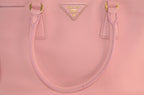 Prada Galleria Saffiano Lux Double Zip Tote Rosa