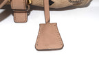 MCM Visetos Vintage Boston Satchel Beige