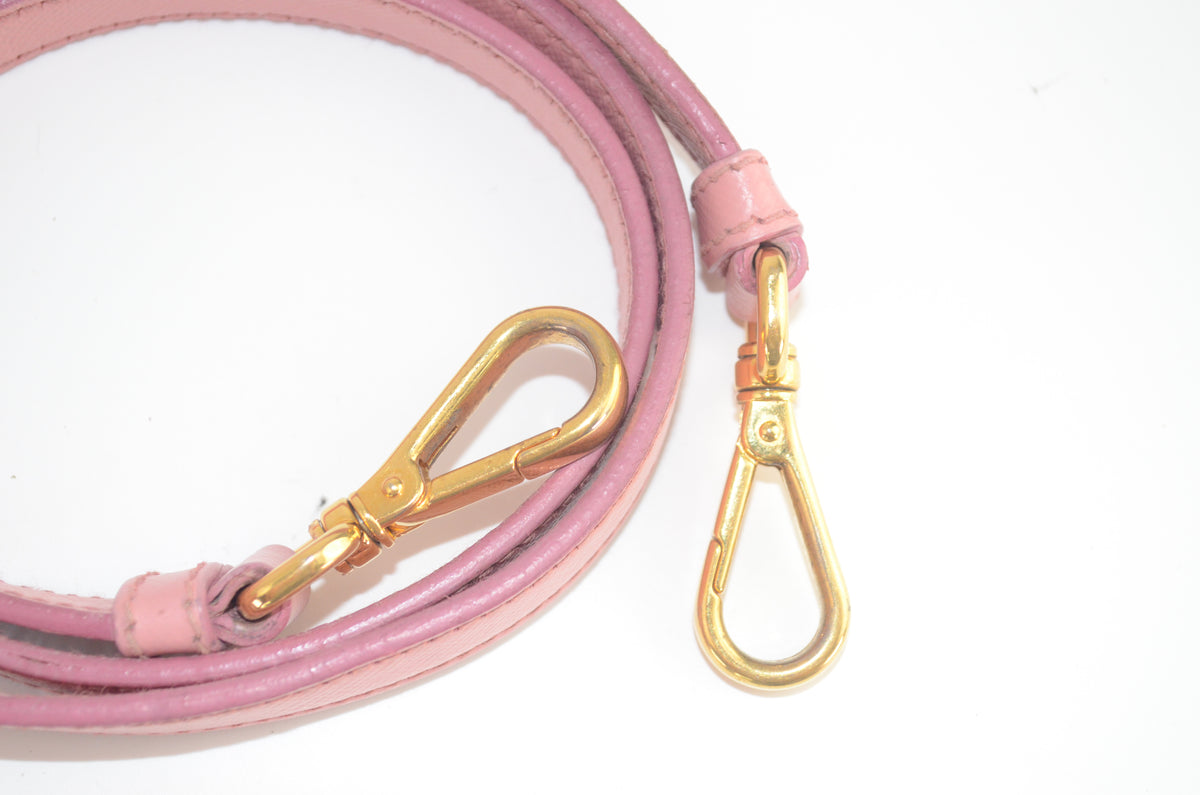 Prada Galleria Saffiano Lux Double Zip Tote Rosa