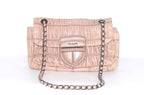 Prada Nappa Gaufre Small Chain Flap Bag Beige