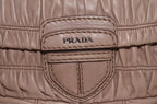 Prada Nappa Gaufre Small Chain Flap Bag Beige