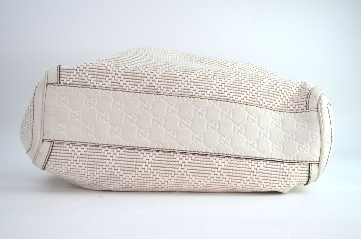 Gucci Sukey Tote Woven Raffia Creme