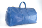 Louis Vuitton Keepall Reisetasche Epi Leder Blau Vintage