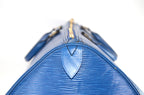 Louis Vuitton Keepall Reisetasche Epi Leder Blau Vintage