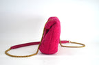Saint Laurent Toy Loulou Puffer Bouclé Tweed Pink