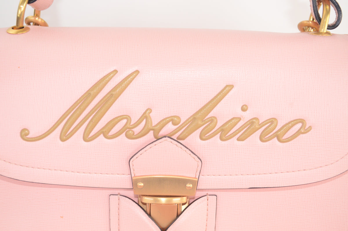 Moschino Logo Shoulder Bag Rosa