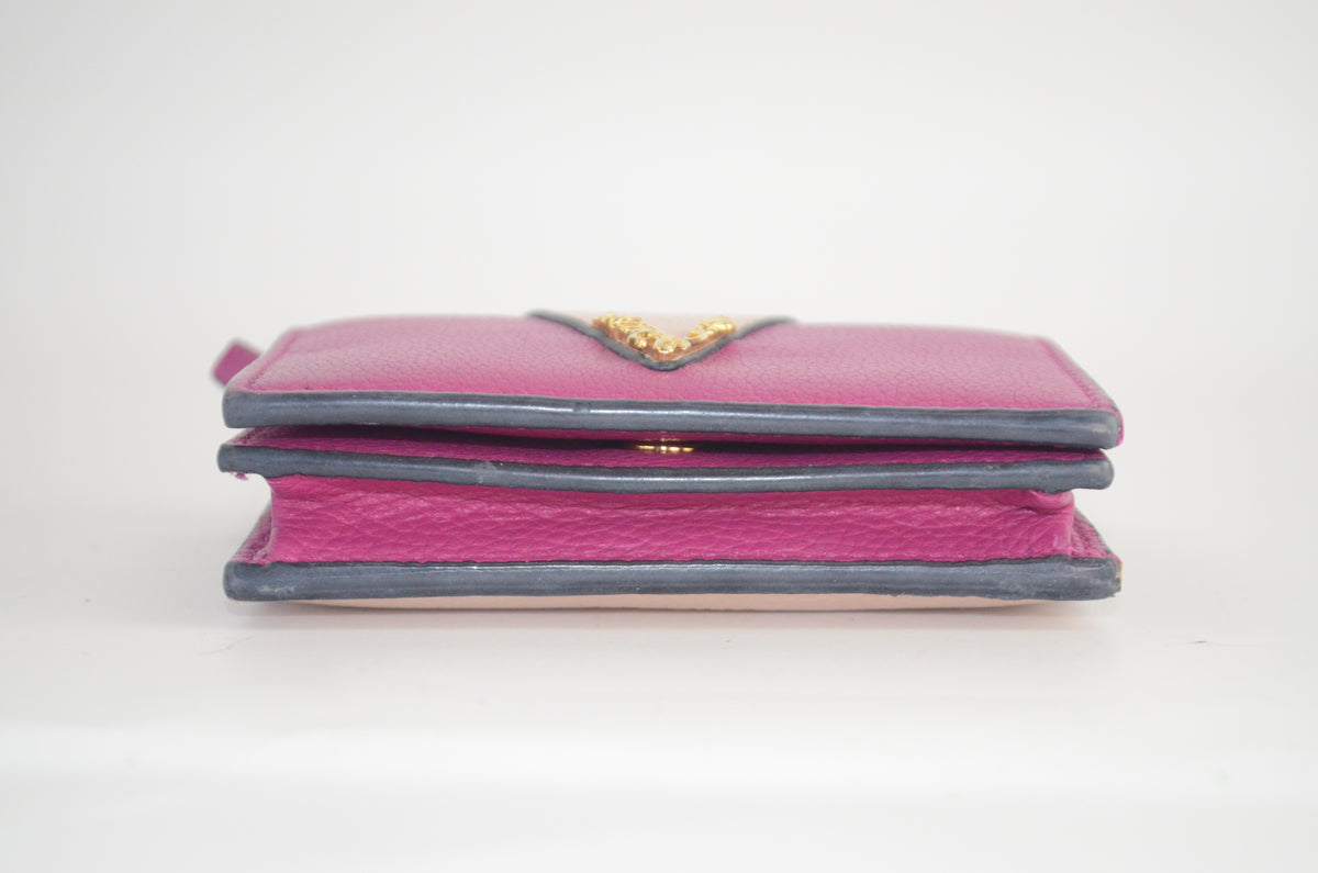 Versace Virtus Compact Wallet Pink