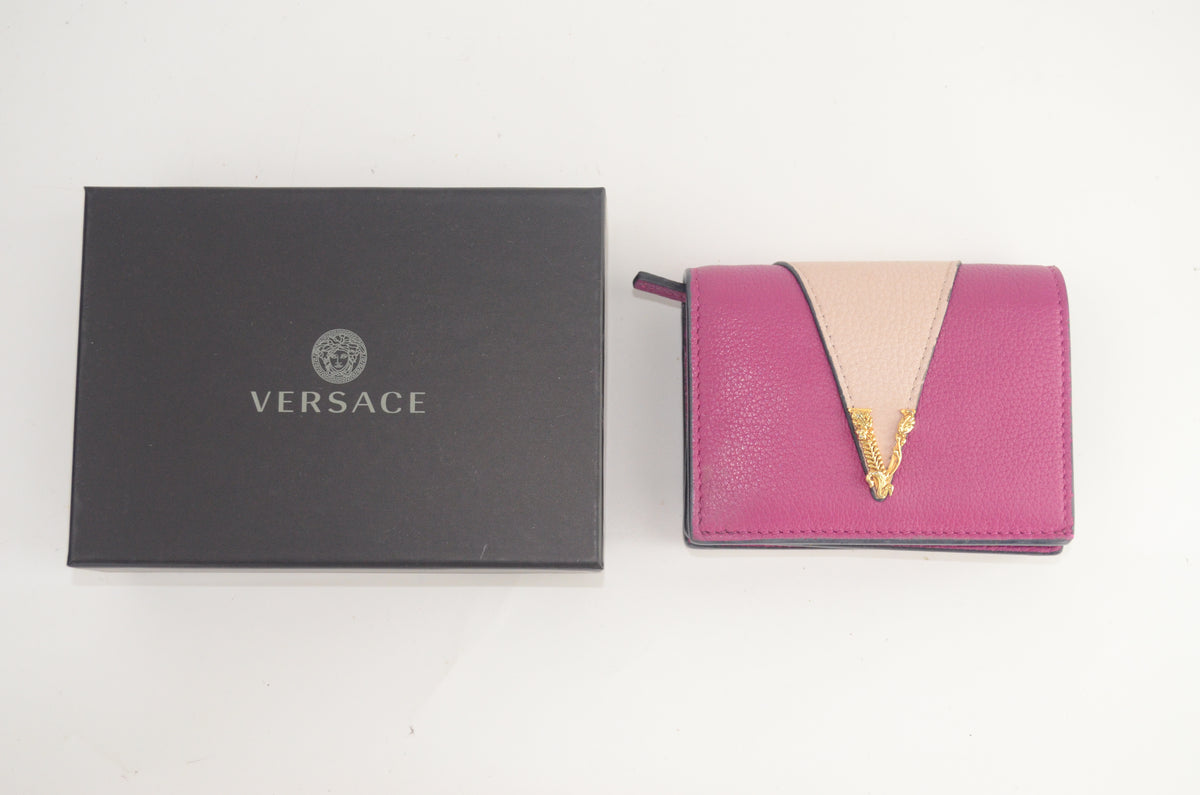 Versace Virtus Compact Wallet Pink