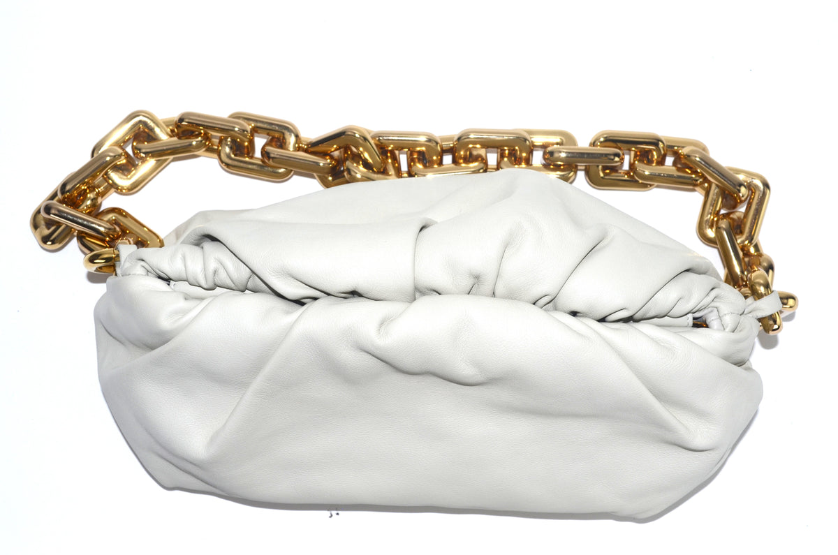 Bottega Veneta The Chain Pouch Weiß