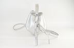 MCM Metallic Studded Bucket Bag Silber