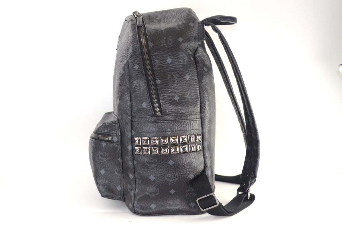 MCM Stark Side Studs Backpack Visetos Schwarz