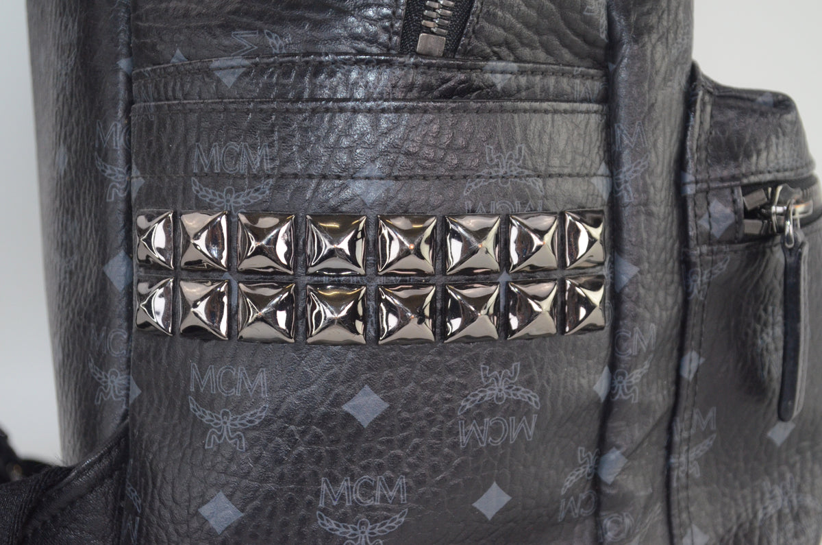 MCM Stark Side Studs Backpack Visetos Schwarz