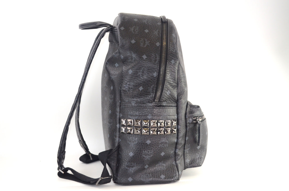 MCM Stark Side Studs Backpack Visetos Schwarz