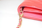 Chanel Boy Wallet on Chain Lackleder Pink mit Kettenriemen