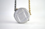 Chanel 19 Round Clutch with Chain Metallic Silber