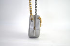 Chanel 19 Round Clutch with Chain Metallic Silber