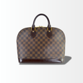 Louis Vuitton Alma aus Damier Ebene Canvas frontal